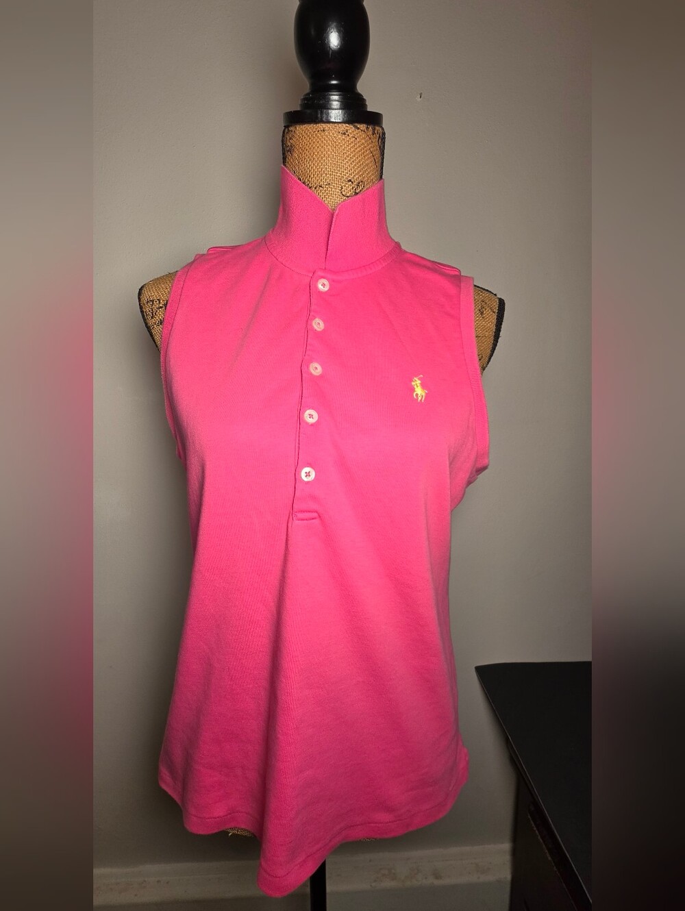 Ralph Lauren Pink Sleeveless Polo Tank